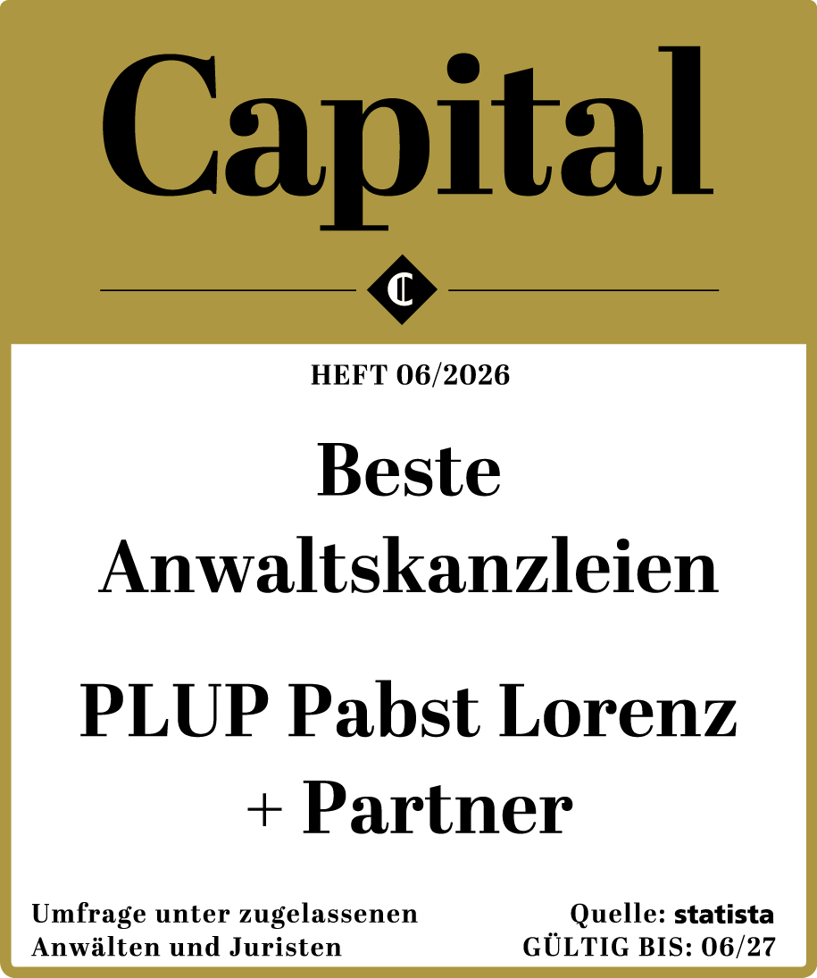 Capital zeichnet Plup als Top-Anwaltskanzlei aus.